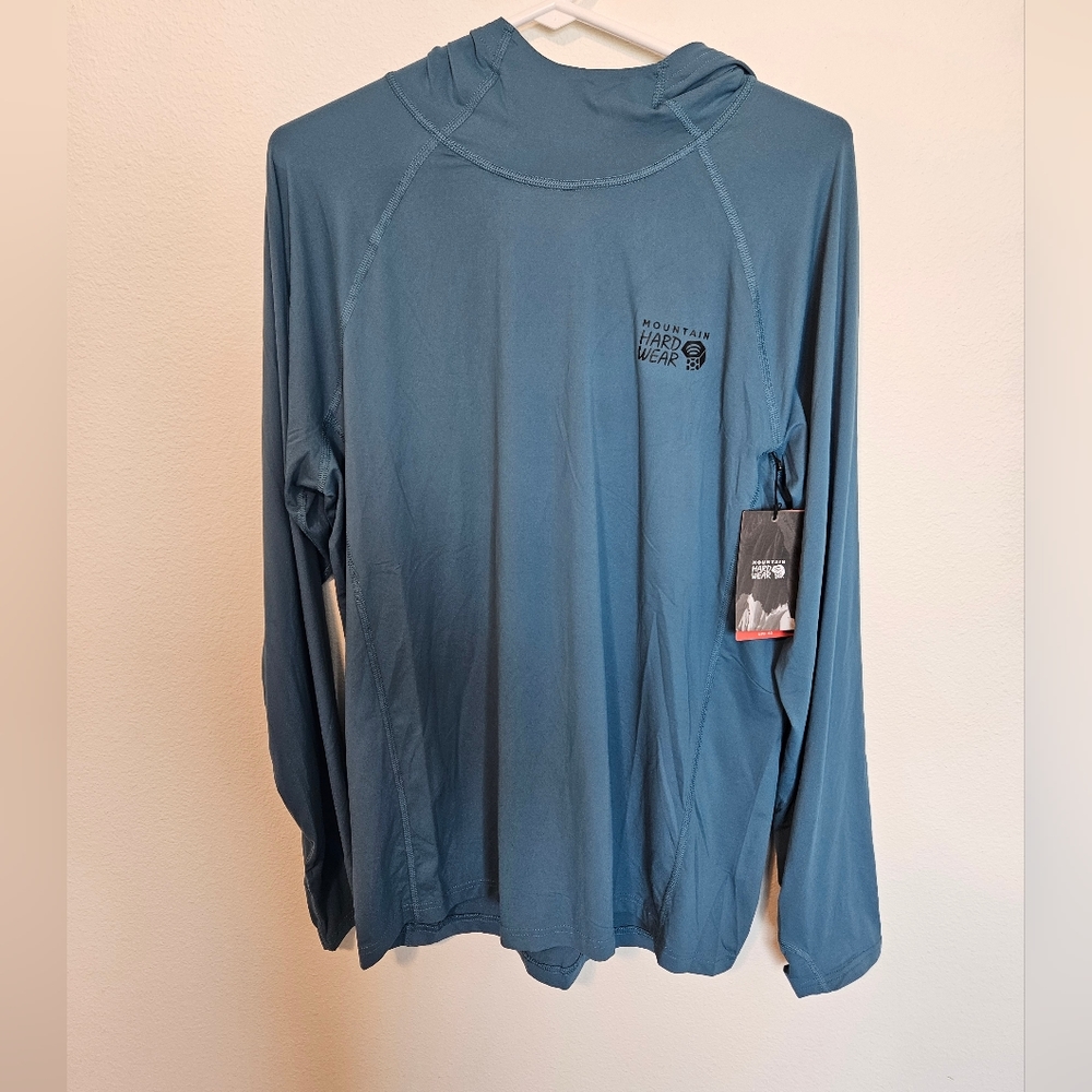 Mountain Hardware blue mock neck light weight hoodie